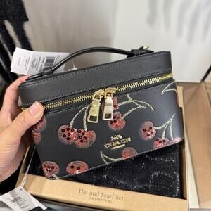 Coach CDC13 Cosmetic Case With Cherry Print